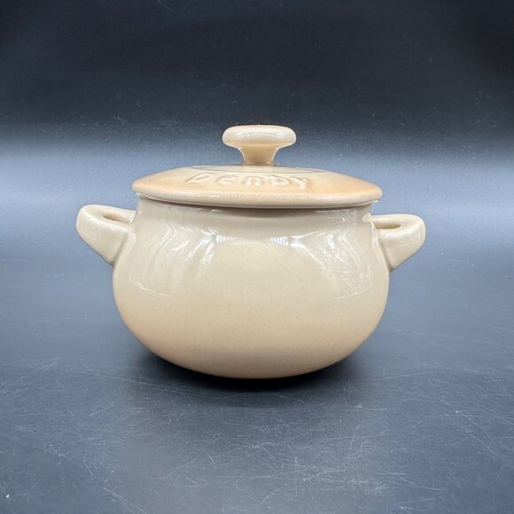 Denby Beige Mini Casserole Dish Lid Pot Double Handle Cookware Single Serve - Picture 2 of 11